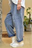 Duran Barrel Leg Jean Vintage Wash Denim 